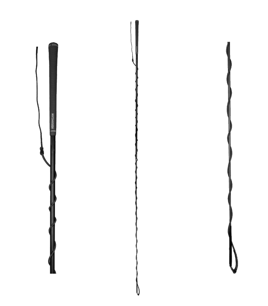 Telescopische longeerzweep met golfhandvat