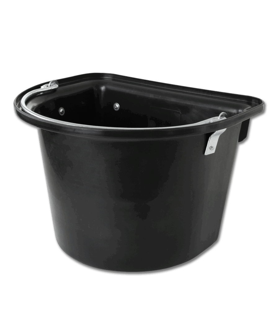 Draagbare voerbak met handvat