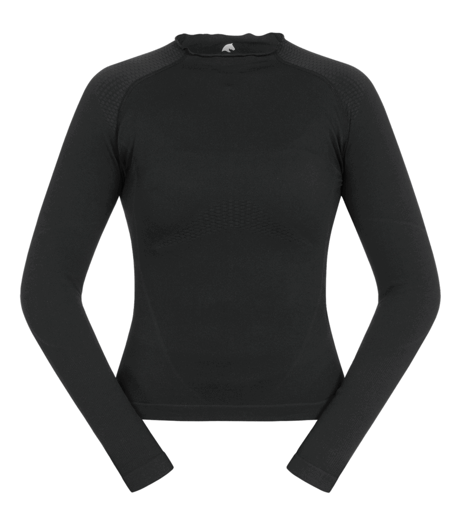 Technische rijtop met lange mouwen en 3d breitechniek