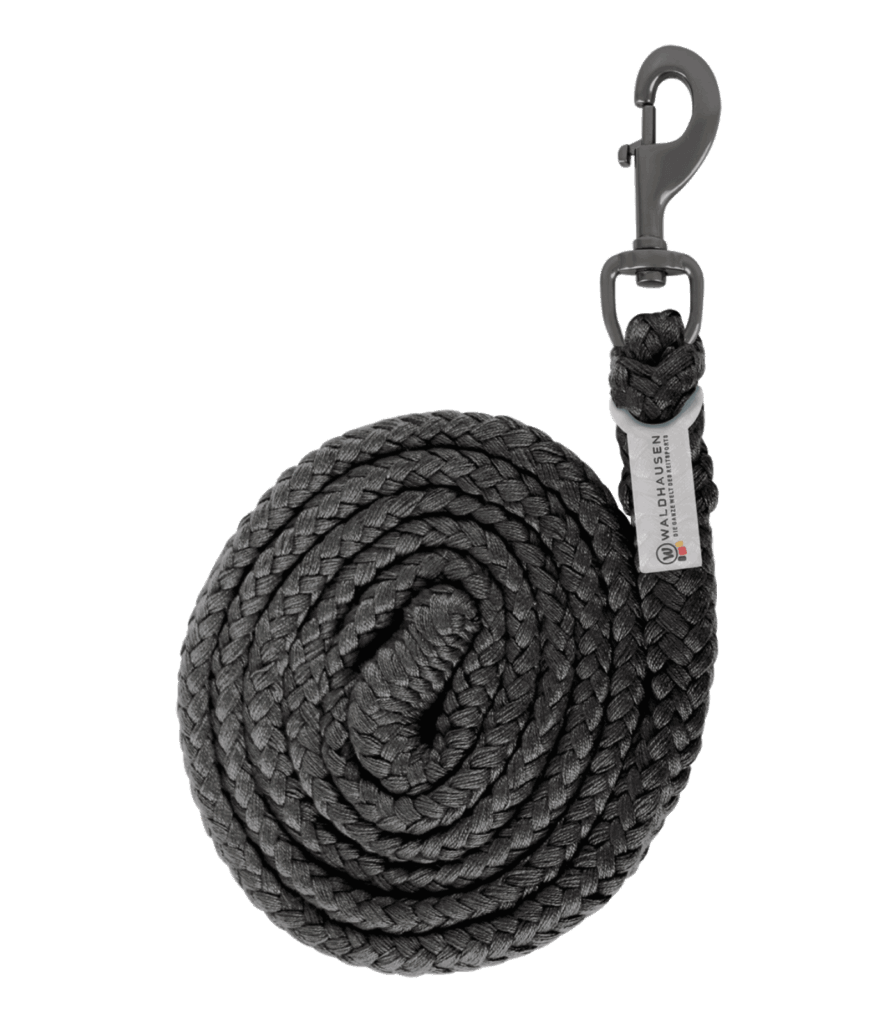 Plus halstertouw met karabijnhaak en donkere fittings