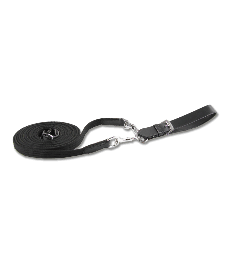 Teugels met glijdende ringen, geweven materiaal met musketon