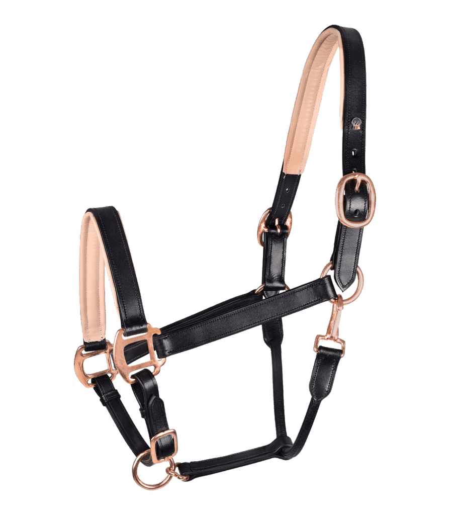 Leren halster x line rosé