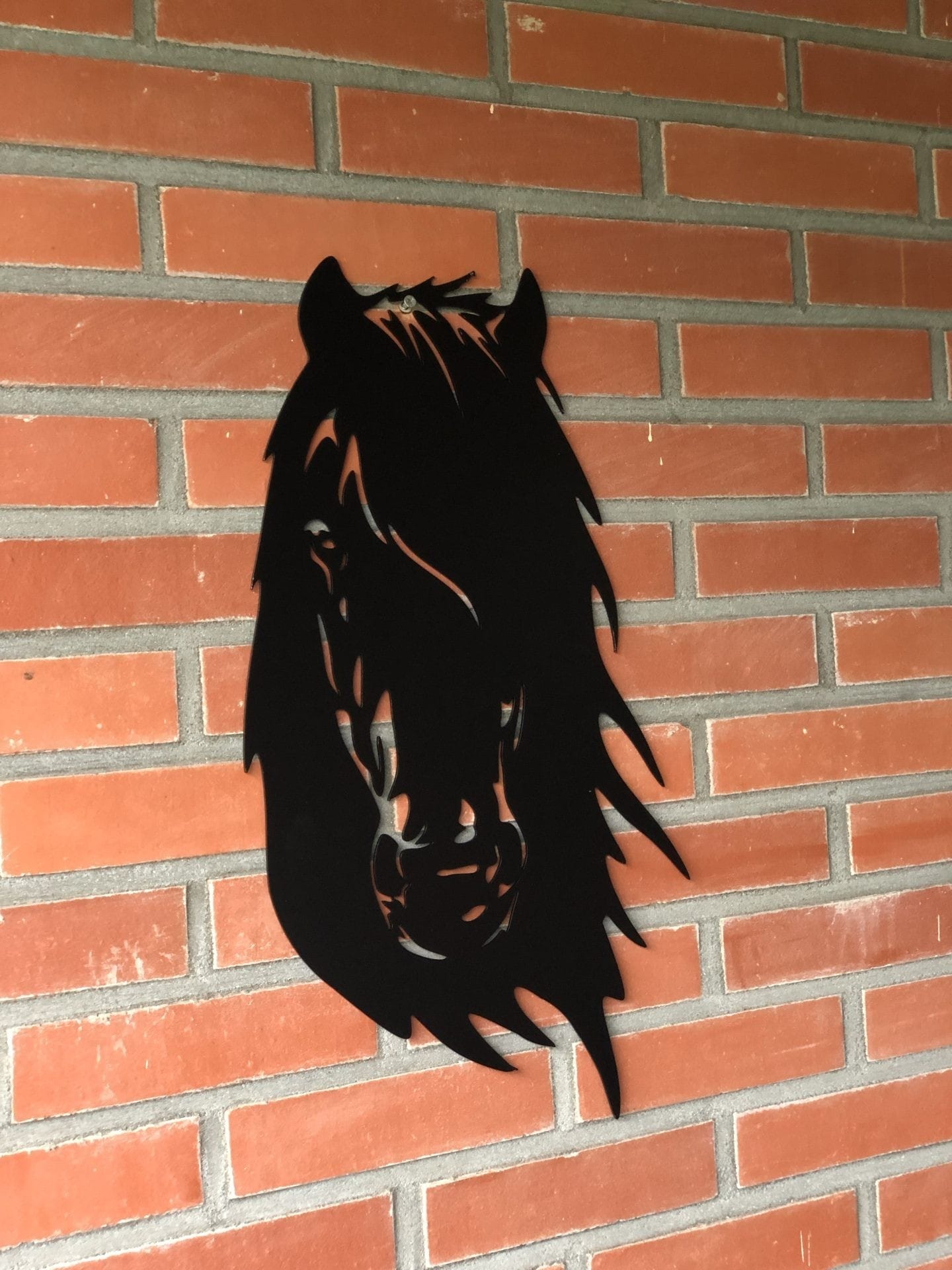 Staaldecoratie Fries Paardenhoofd 2 mm vooraanzicht